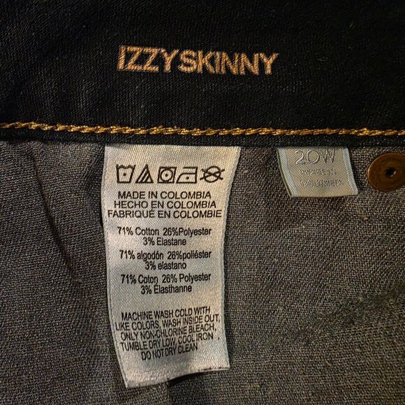 MICHAEL KORS Women's size 20W Plus Jeans IZZY SKINNY Stretch dark wash EUC - Picture 5 of 6